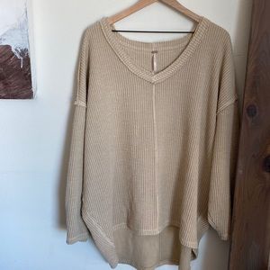 Free People Oversized Ribbed Sweater